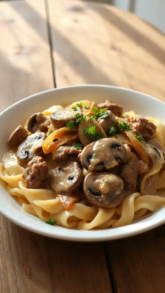 savory creamy beef dish
