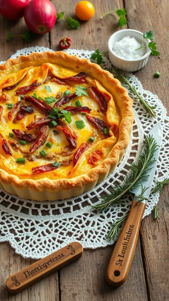 savory custard filled pastry