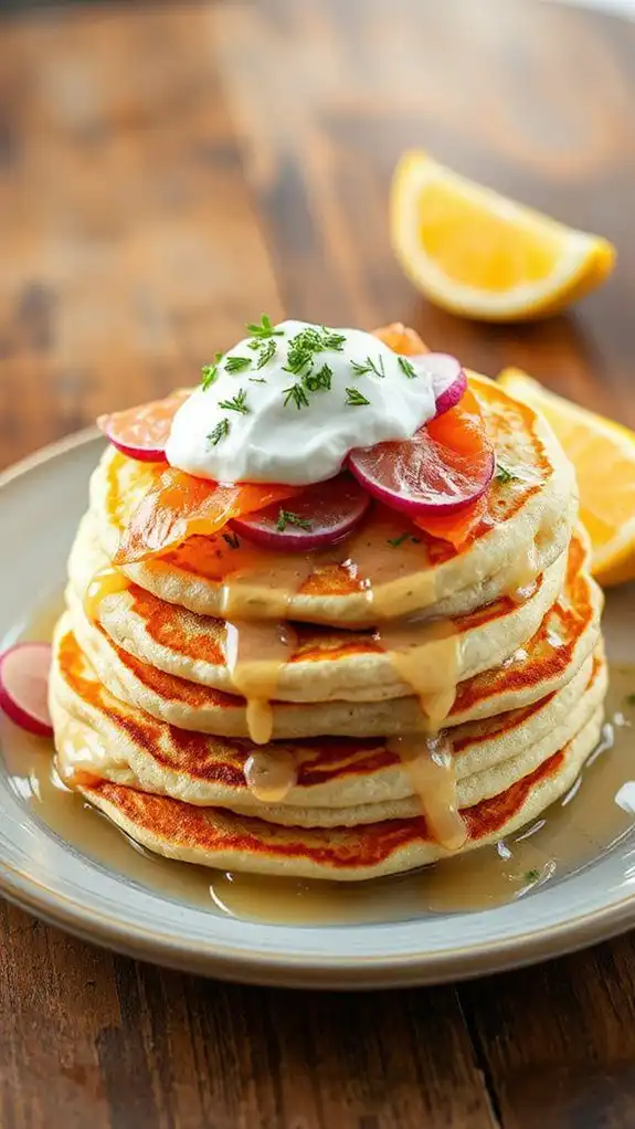 savory dill infused pancakes