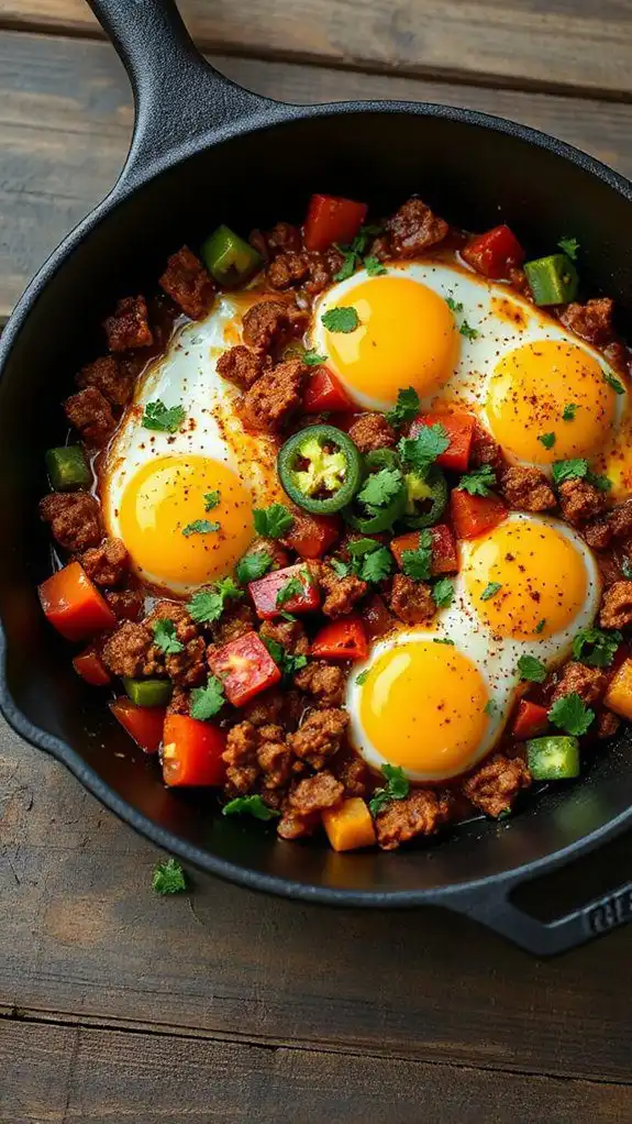 savory egg and chorizo skillet