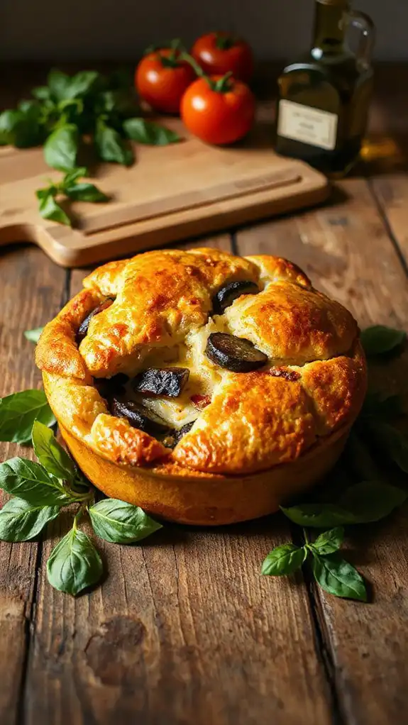 savory eggplant mozzarella casserole