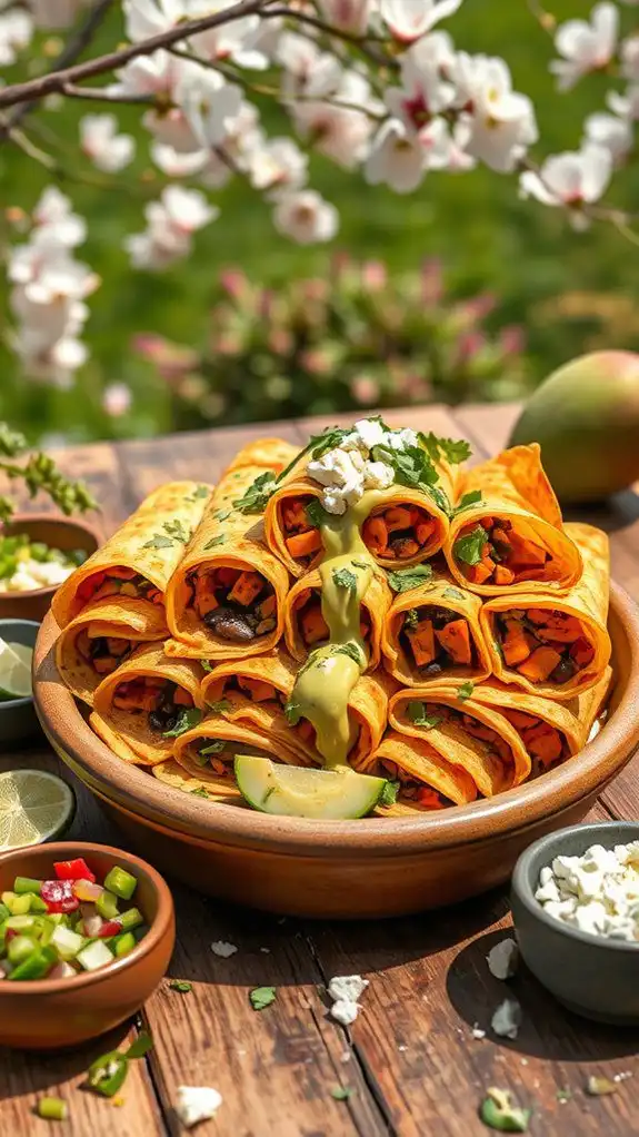 savory enchiladas with beans