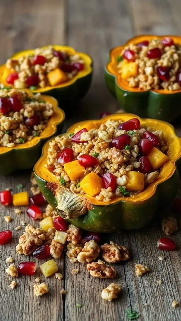 savory filled winter squash