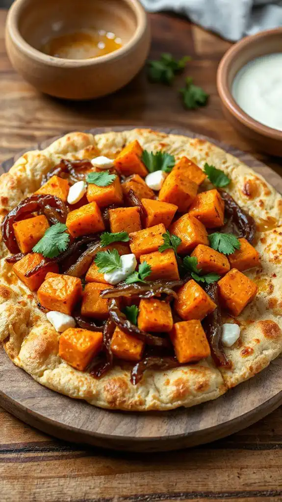 savory flatbread with sweetness savory flatbread with sweetness