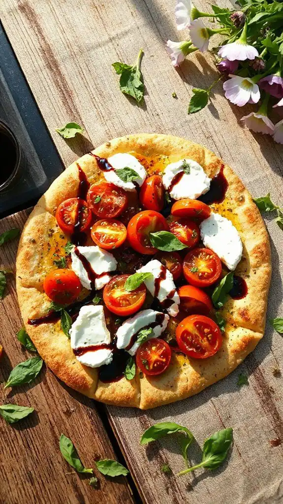 savory flatbread with tomatoes