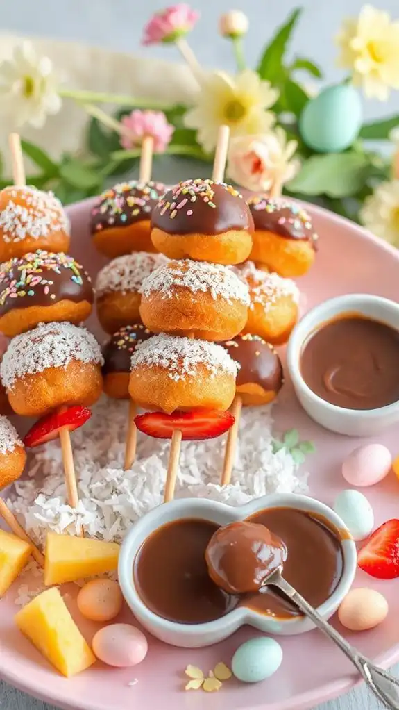 savory fried doughnut kebab