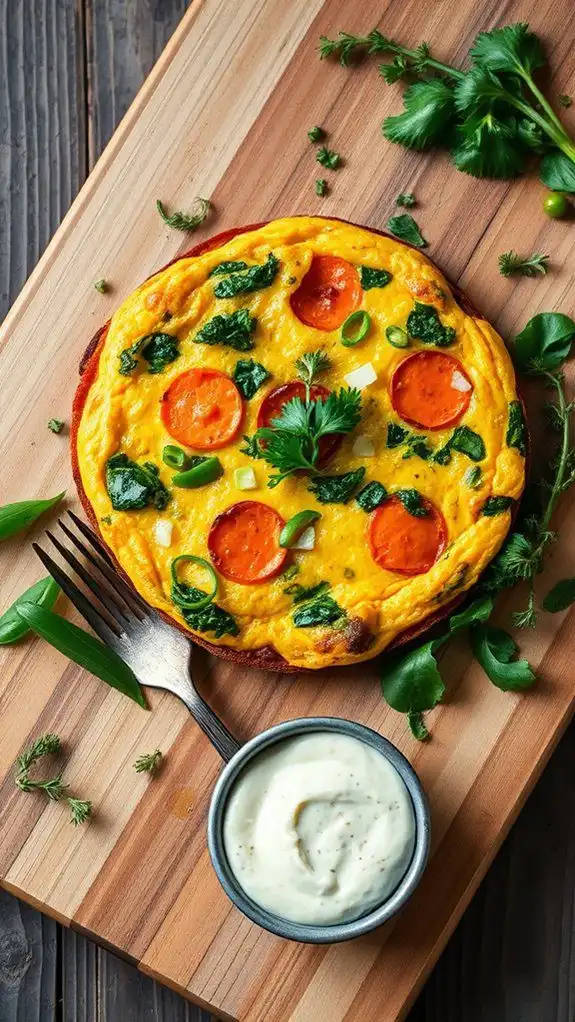 savory frittata with greens savory frittata with greens