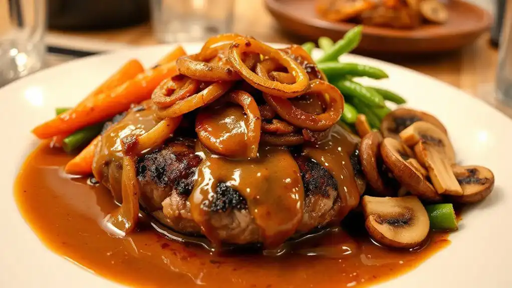 savory glazed hamburger steak