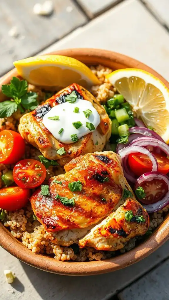savory grilled chicken bowl
