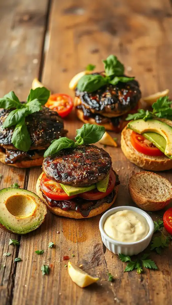 savory grilled mushroom burgers