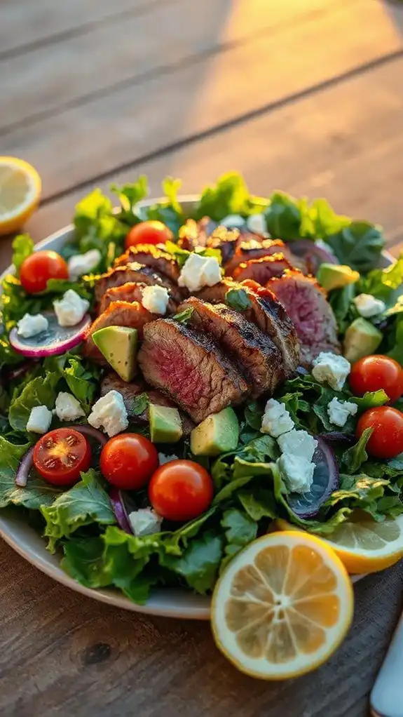 savory grilled steak salad