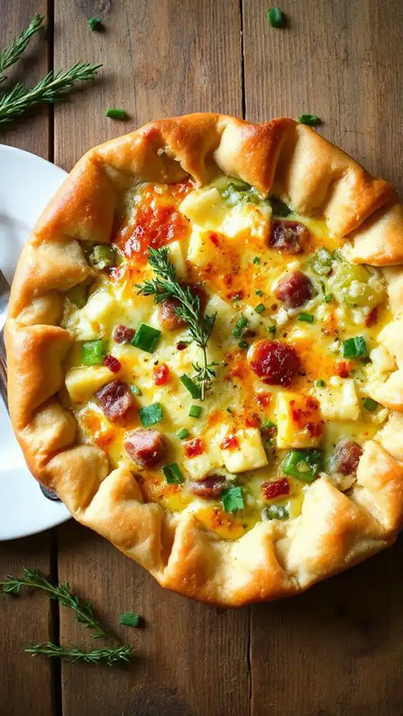 savory ham and leek quiche