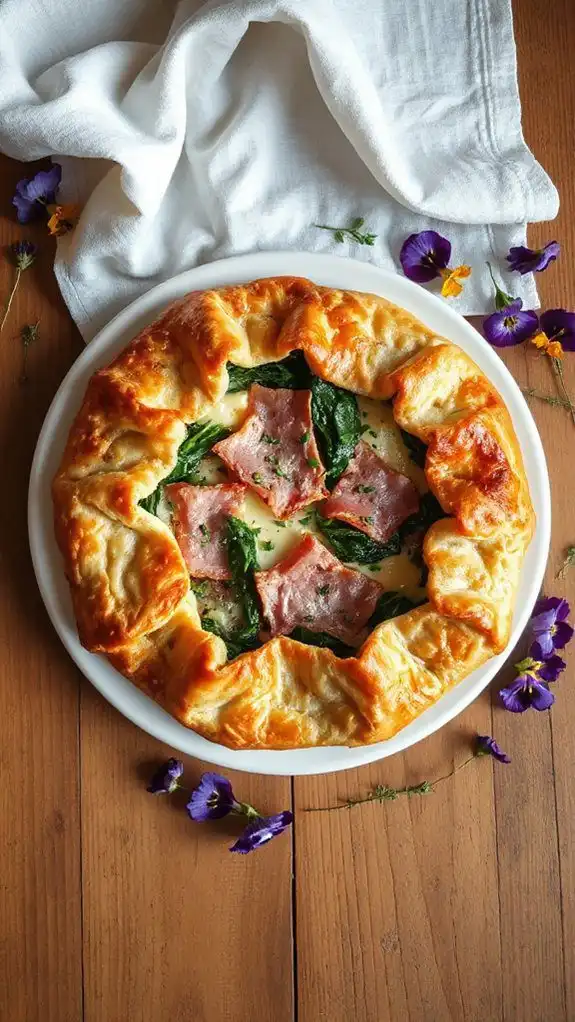 savory ham and swiss galette