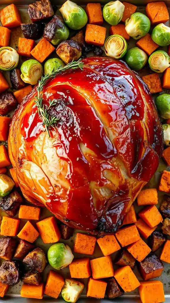 savory ham with vegetables