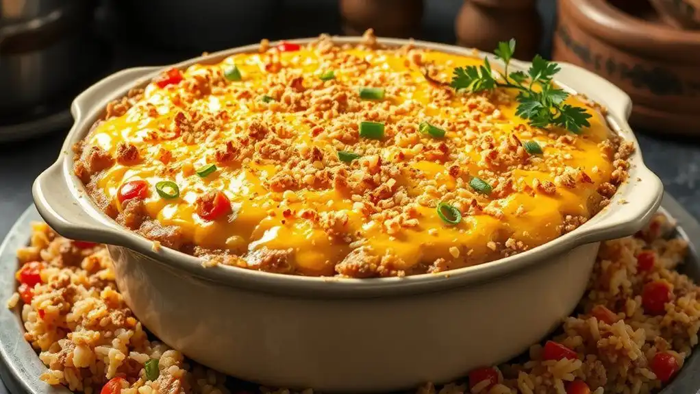savory hamburger rice dish