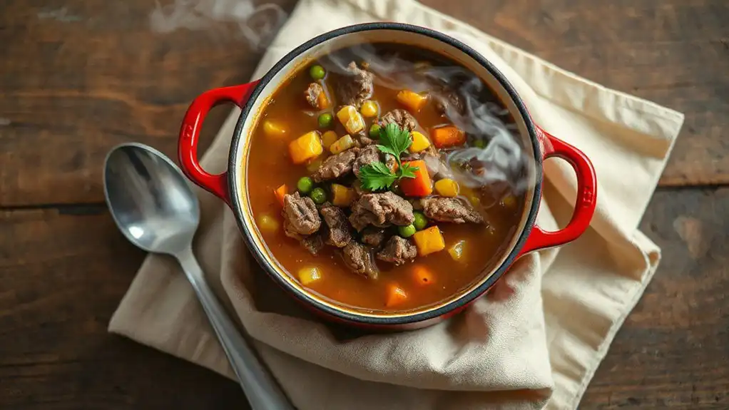 savory hamburger soup recipe