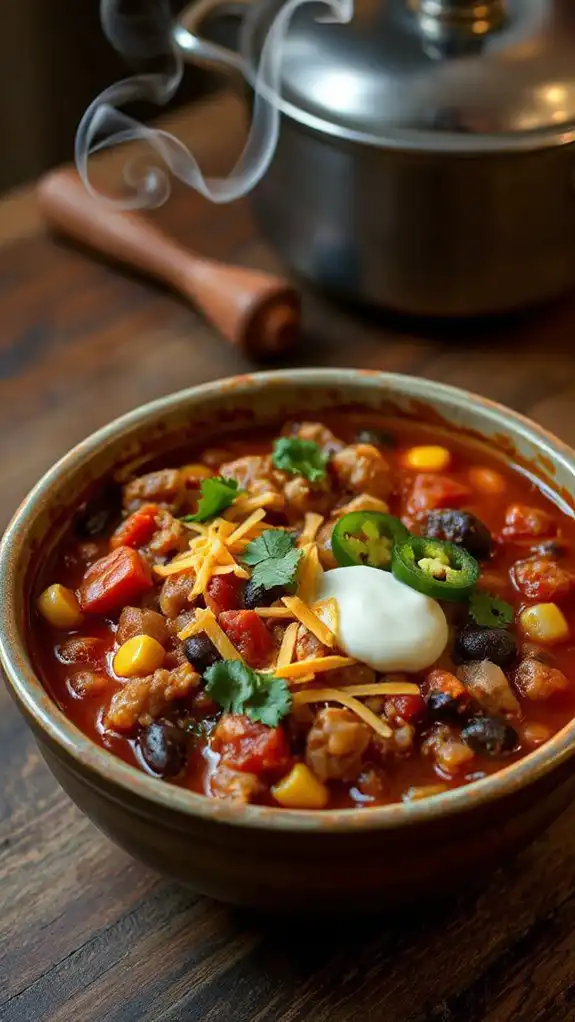 savory hearty slow cooked chili savory hearty slow cooked chili