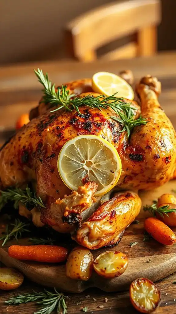 savory herb coated chicken