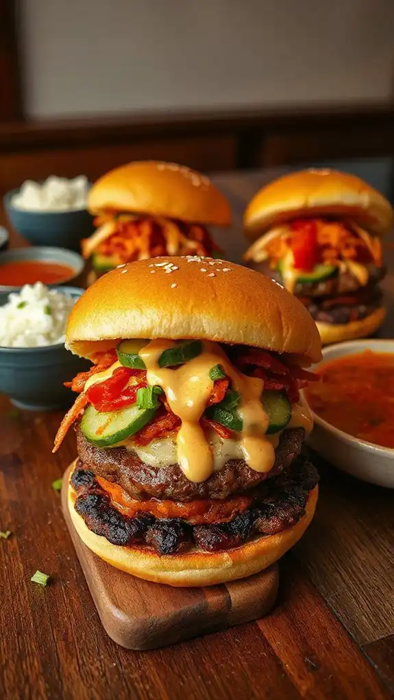savory korean bbq burger