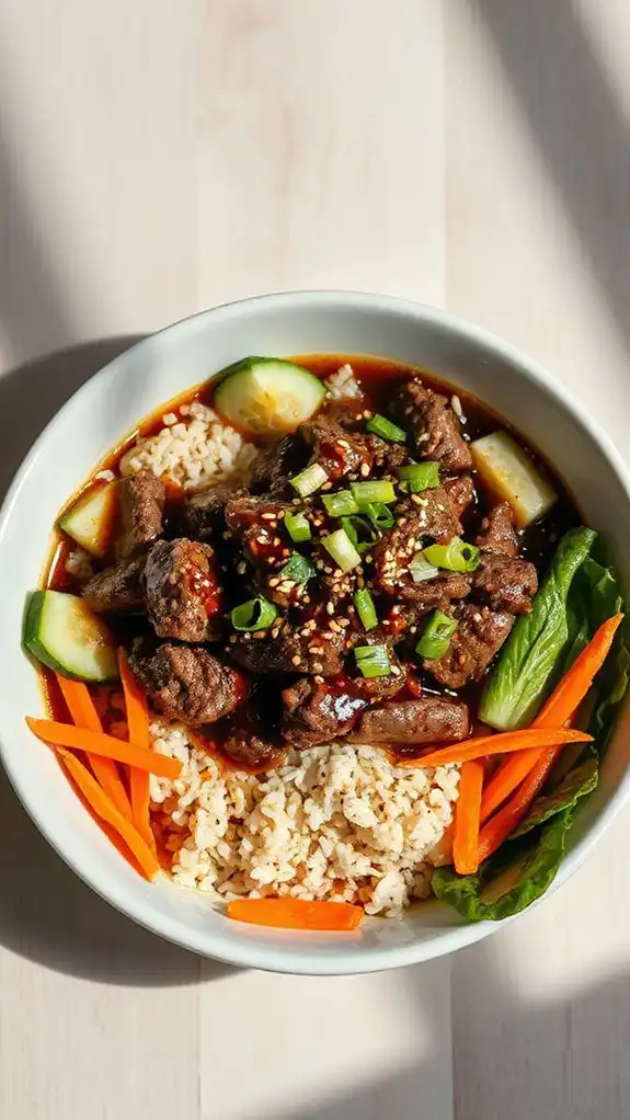 savory korean beef bowls