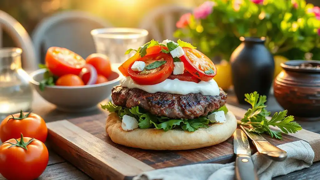 savory lamb burger recipe