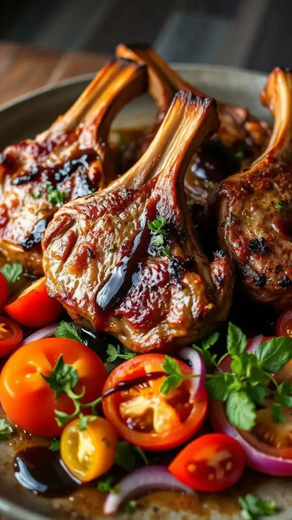 savory lamb chops dish