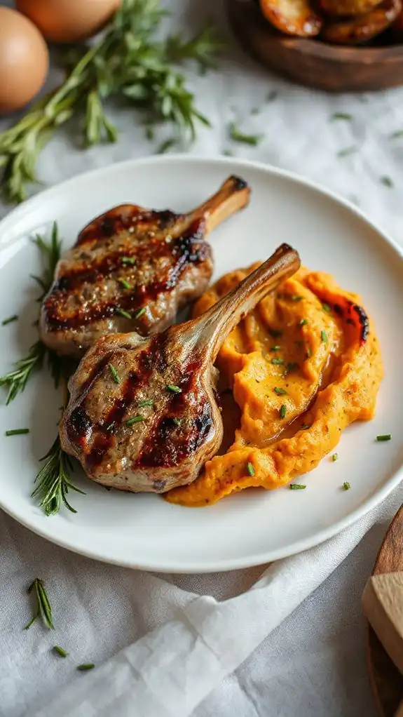 savory lamb chops dish