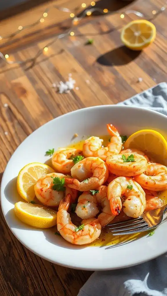 savory lemon infused shrimp dish