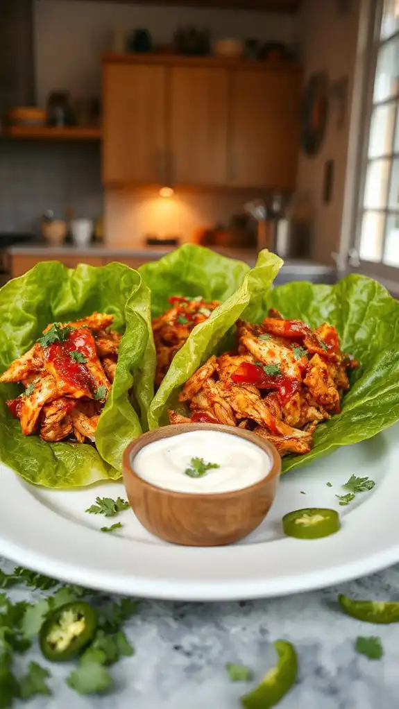 savory lettuce wrapped chicken