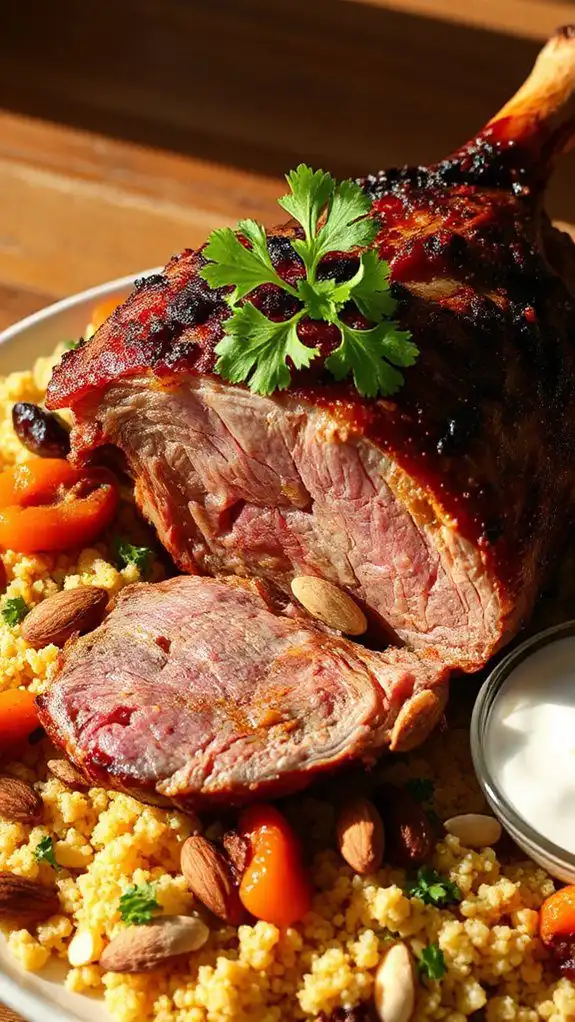 savory marinated lamb dish