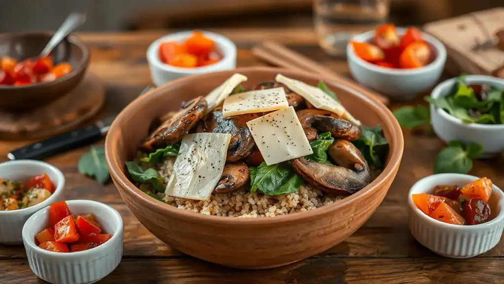 savory mushroom swiss dish