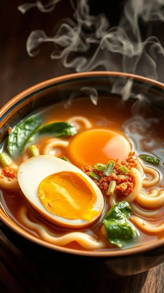 savory noodle broth dish
