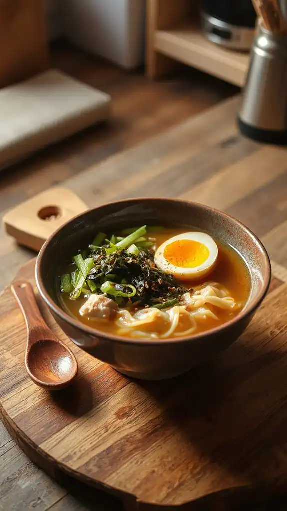 savory noodle soup dish