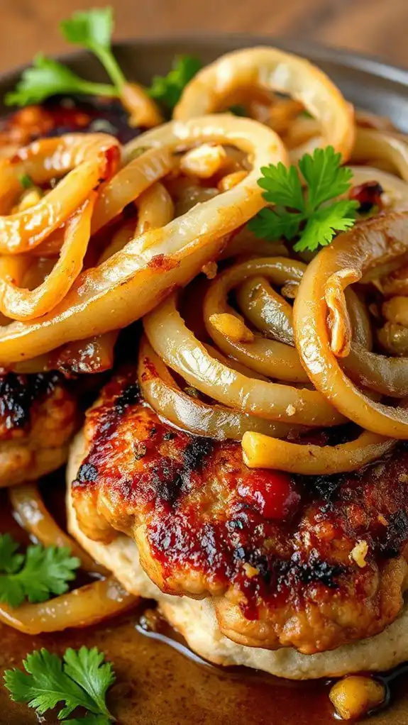 savory onion garlic steak