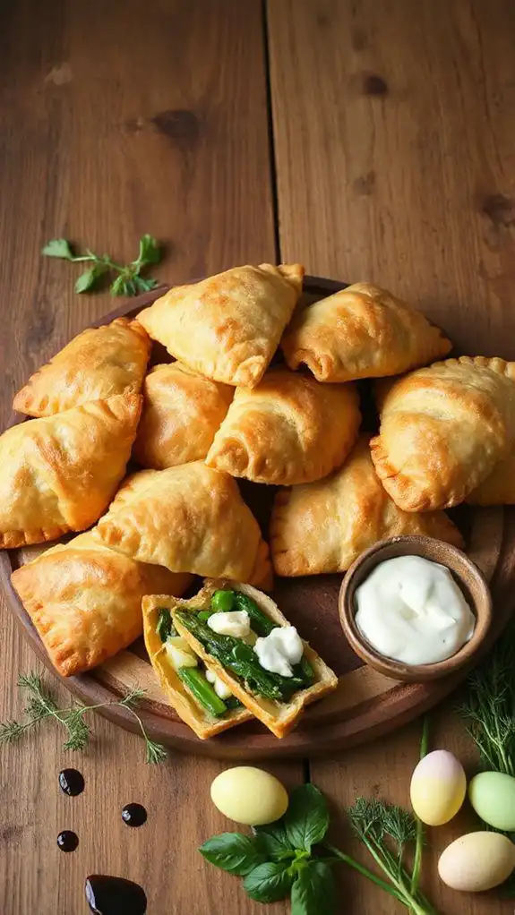 savory pastry with vegetables