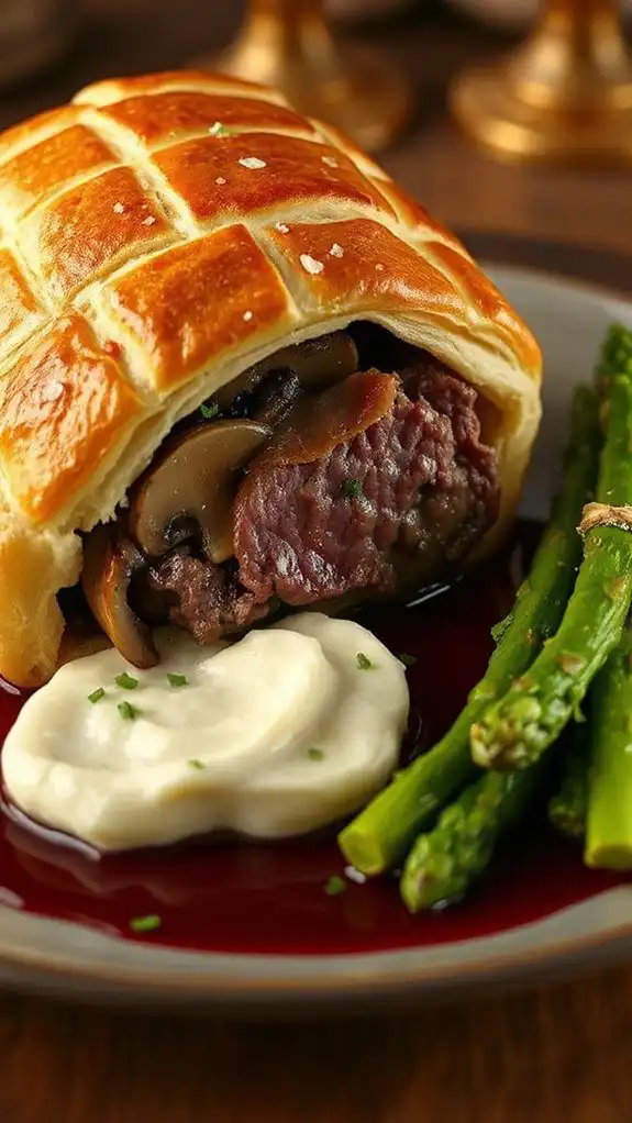 savory pastry wrapped beef