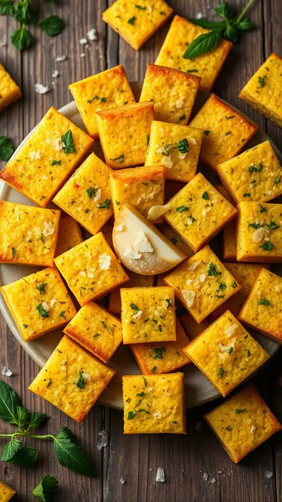 savory polenta cheese snacks