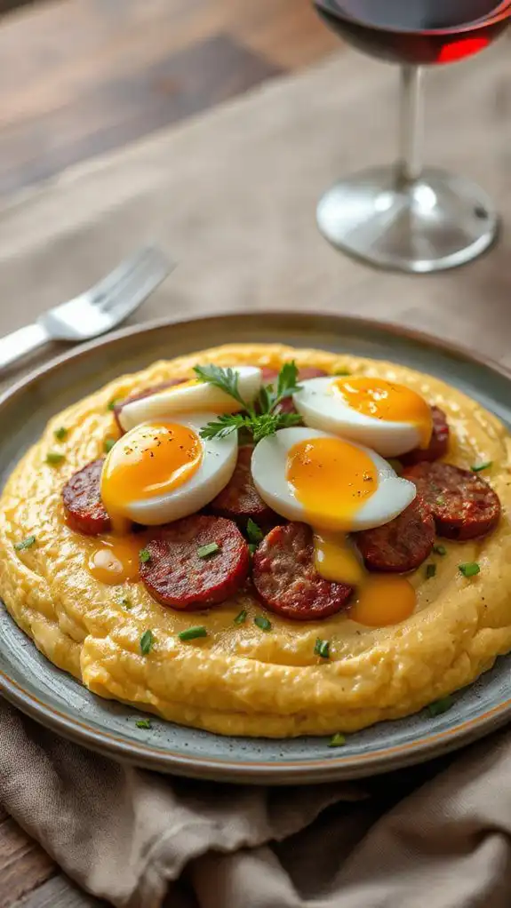 savory polenta with sausage