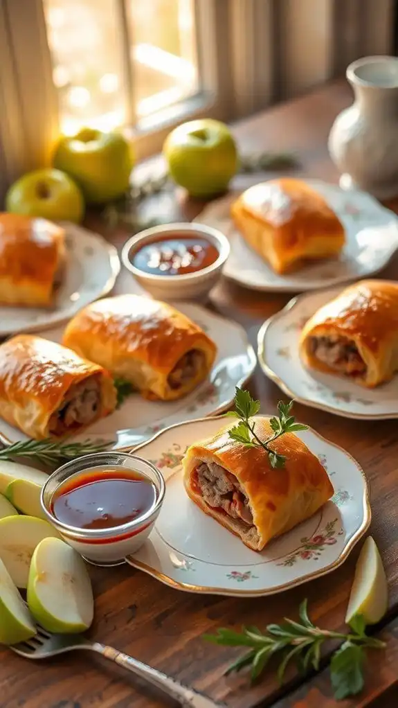 savory pork apple pastries