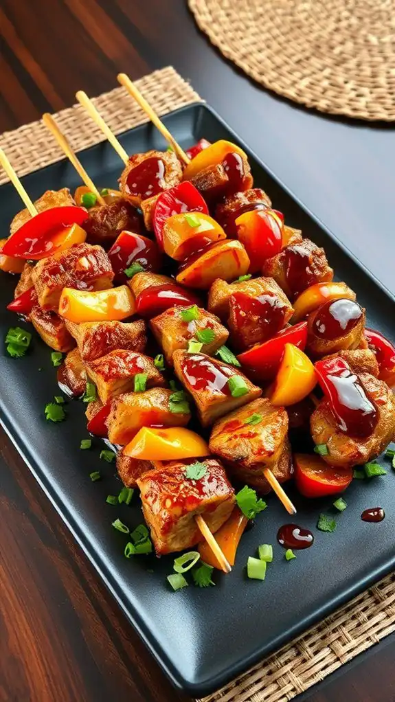 savory pork skewers recipe