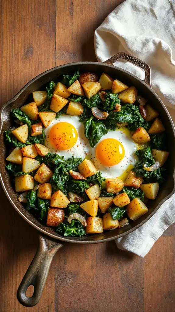 savory potato kale dish