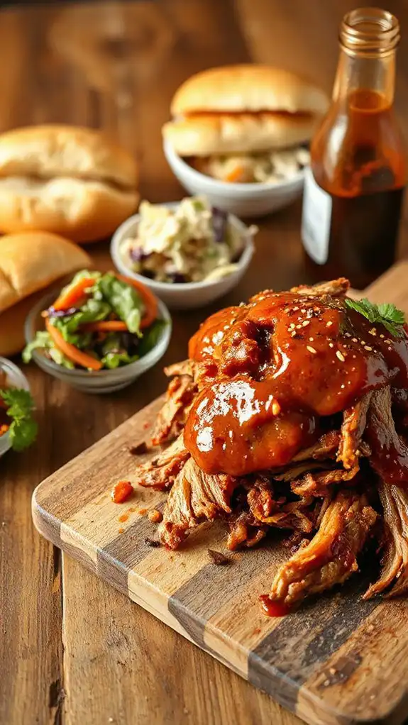 savory pulled pork sandwiches