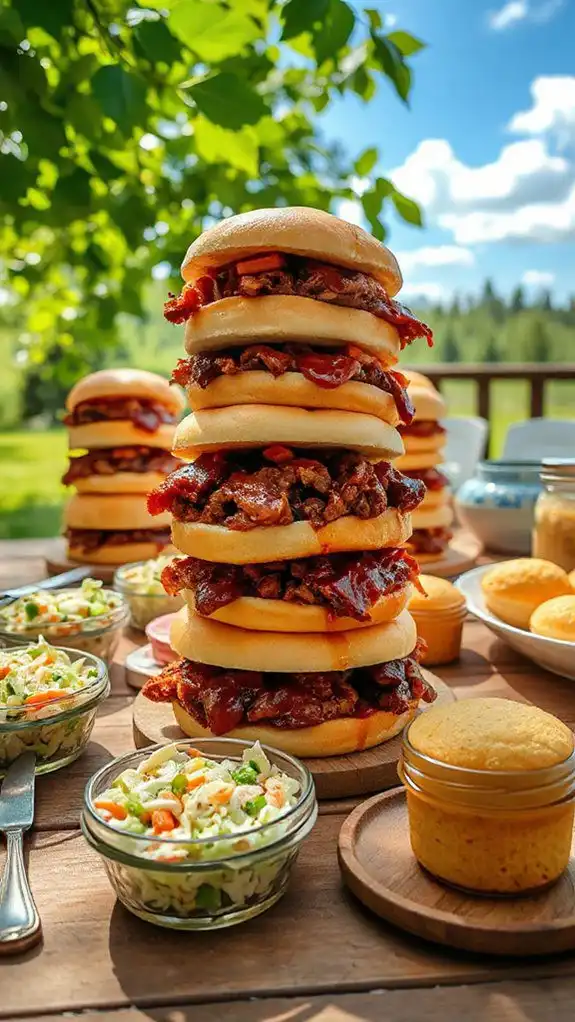 savory pulled pork sandwiches