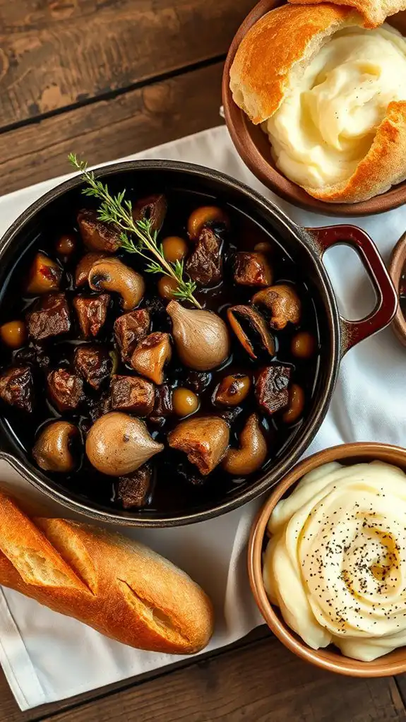 savory red wine stew