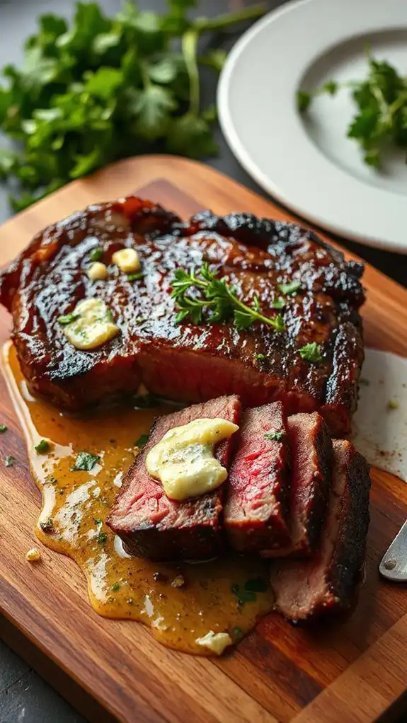 savory ribeye with butter