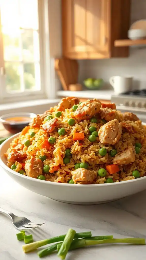 savory rice with chicken
