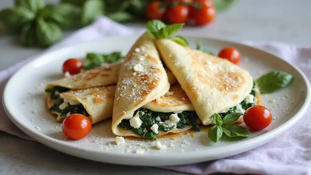 savory ricotta spinach crepes savory ricotta spinach crepes