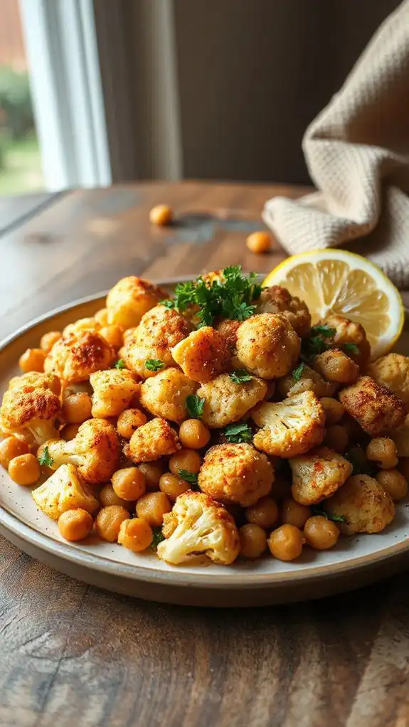 savory roasted cauliflower dish