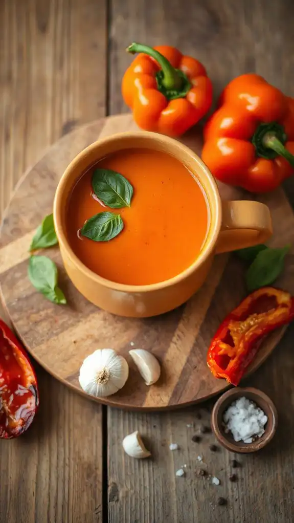 savory roasted pepper soup