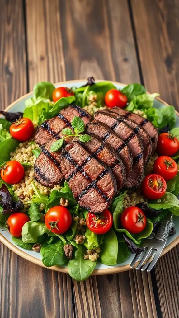 savory salad with steak savory salad with steak